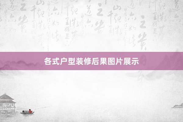 各式户型装修后果图片展示